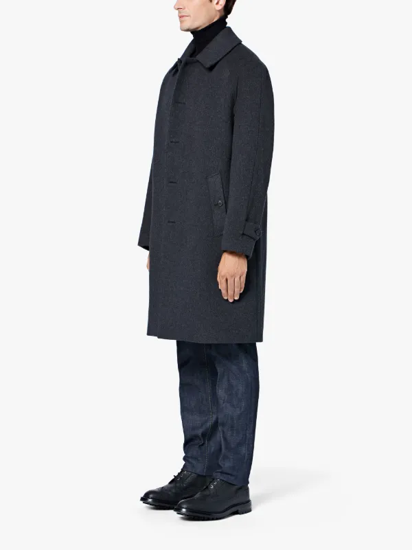 Charcoal Wool & Cashmere Overcoat GM-107F