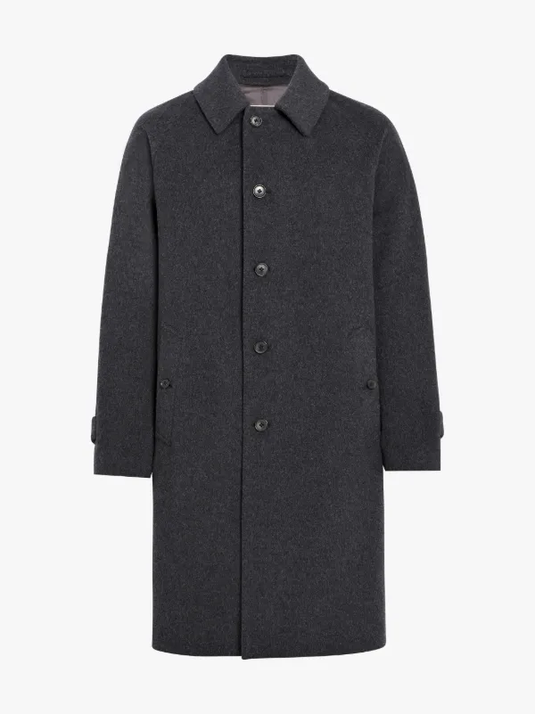 Charcoal Wool & Cashmere Overcoat GM-107F | Mackintosh