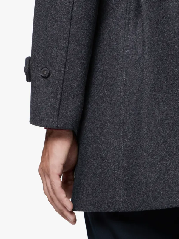 Charcoal Wool Short Trench Coat GM-005F