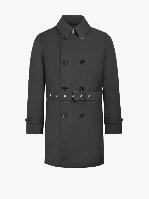 wool trench coat with hood