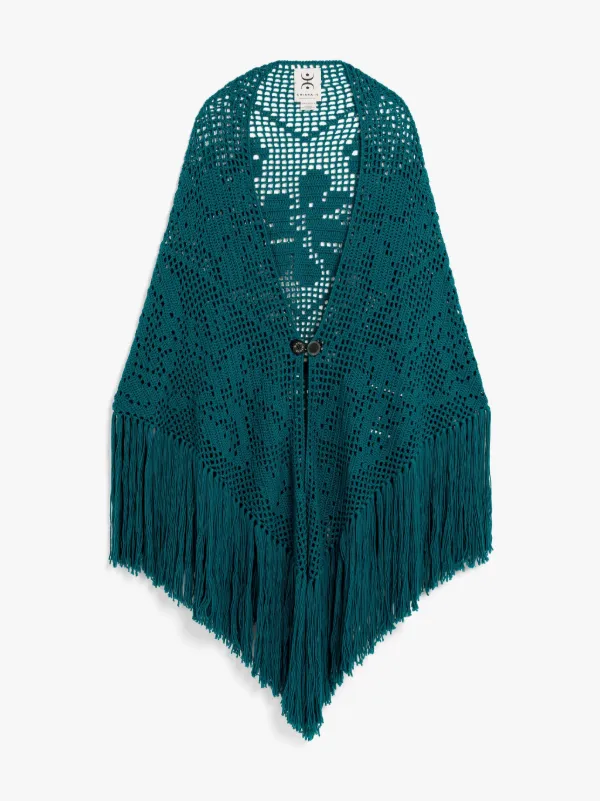 CHIARA IS | Sea Blue Wool Shawl