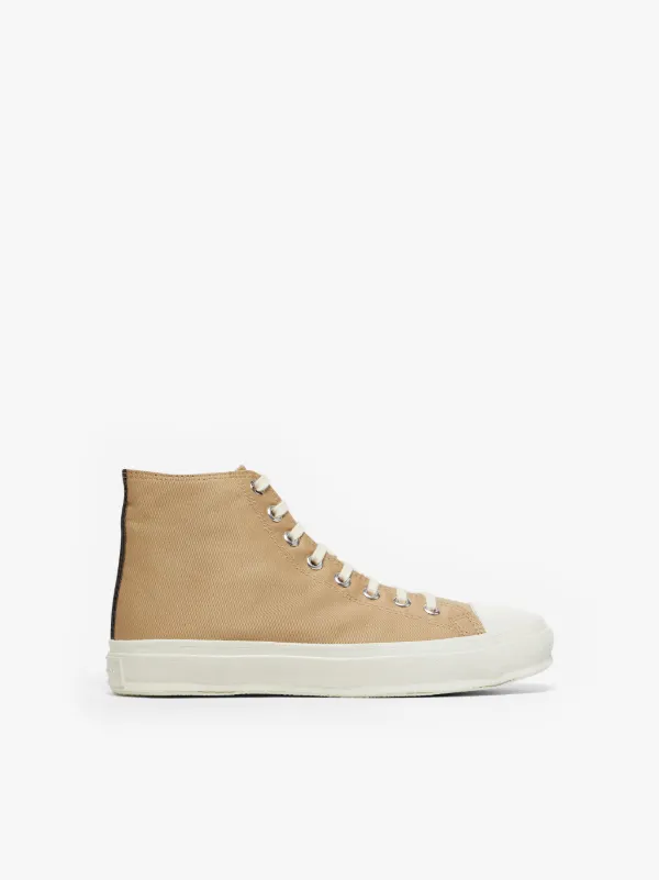 Chino Denim Hi-Top Sneakers