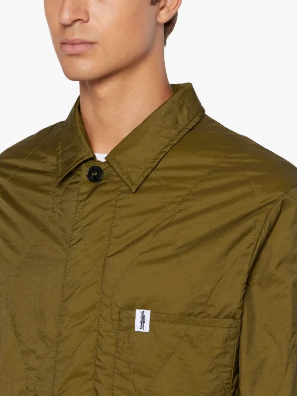 CHORE Khaki Nylon Quilted Jacket | GQM-215