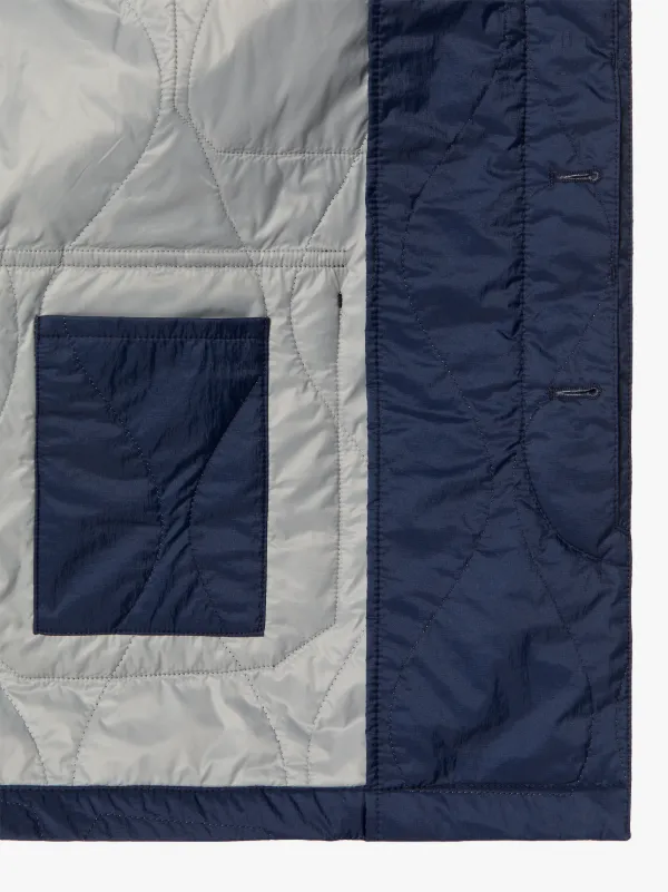 CHORE Navy Nylon Quilted Jacket | GQM-215