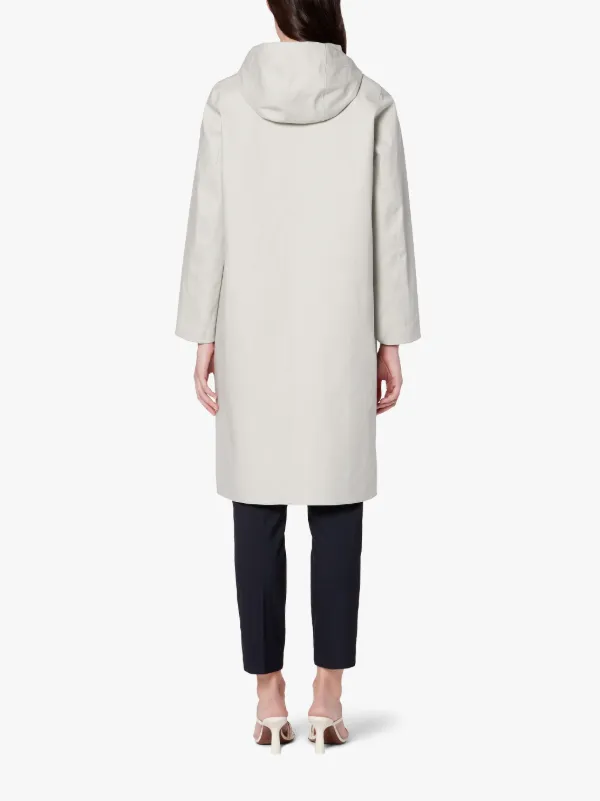 CHRYSTON Beige Bonded Cotton Hooded Coat  | LR-1002D