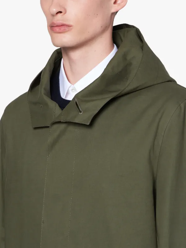 CHRYSTON Grape Leaf Bonded Cotton Hooded Coat | GR-1003D