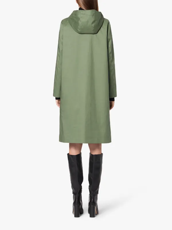 CHRYSTON Green RAINTEC Cotton Hooded Coat | LM-1019FD