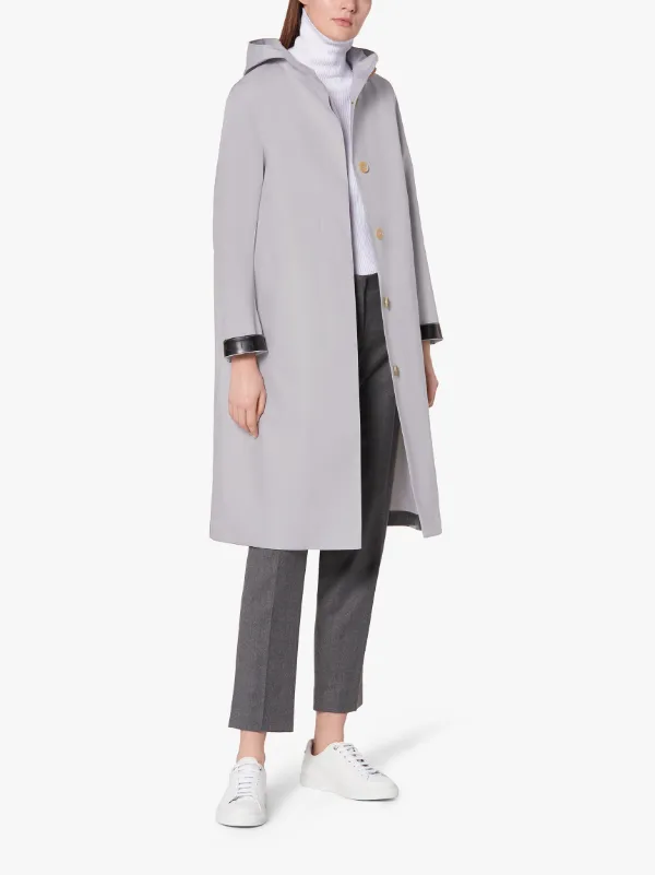 CHRYSTON Grey Bonded Cotton Hooded Coat | LR-1002D