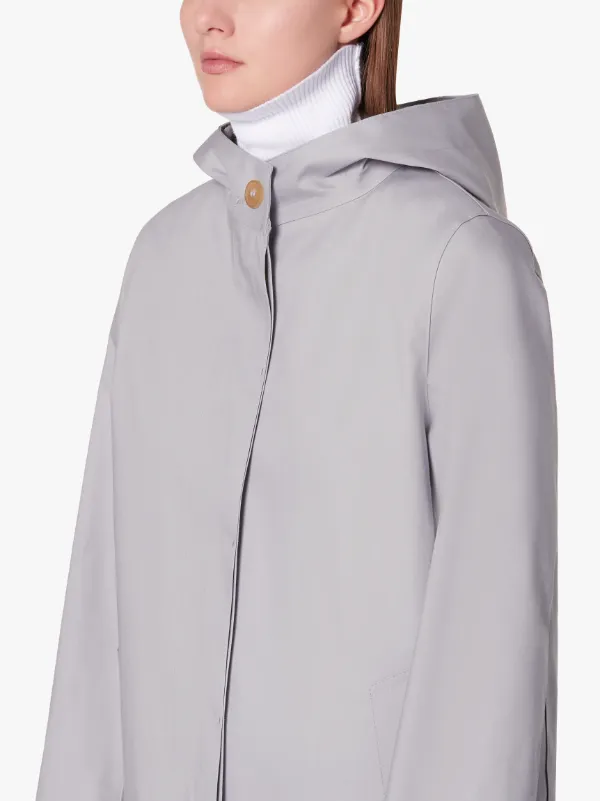 CHRYSTON Grey Bonded Cotton Hooded Coat | LR-1002D