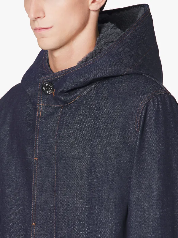 CHRYSTON Indigo RAINTEC Denim Hooded Coat | D-MC1003BS