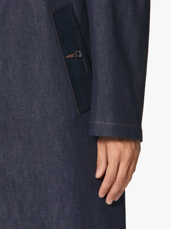 CHRYSTON Indigo RAINTEC Denim Hooded Coat | D-MC1003BS