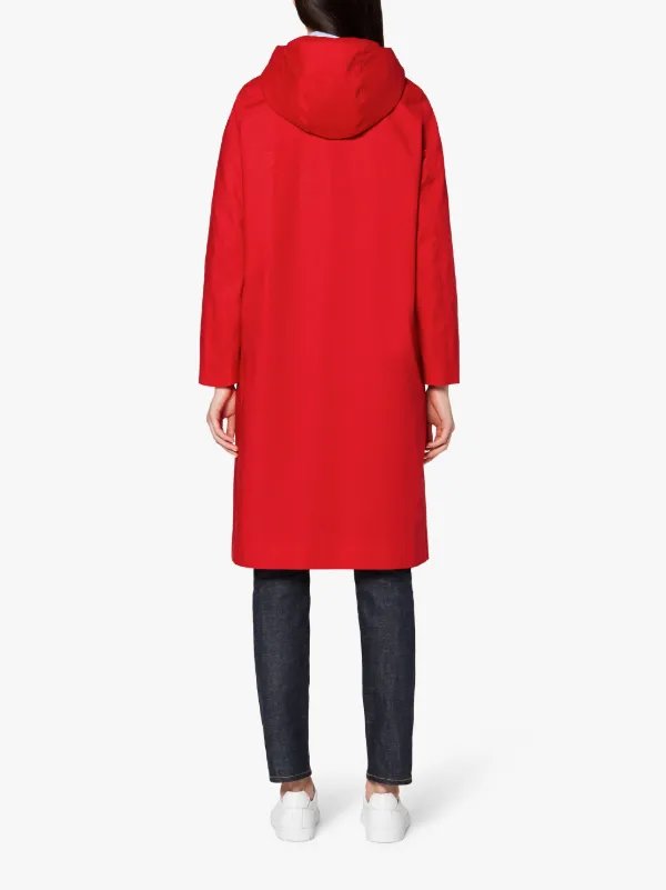 CHRYSTON Red RAINTEC Cotton Hooded Coat | LM-1019FD