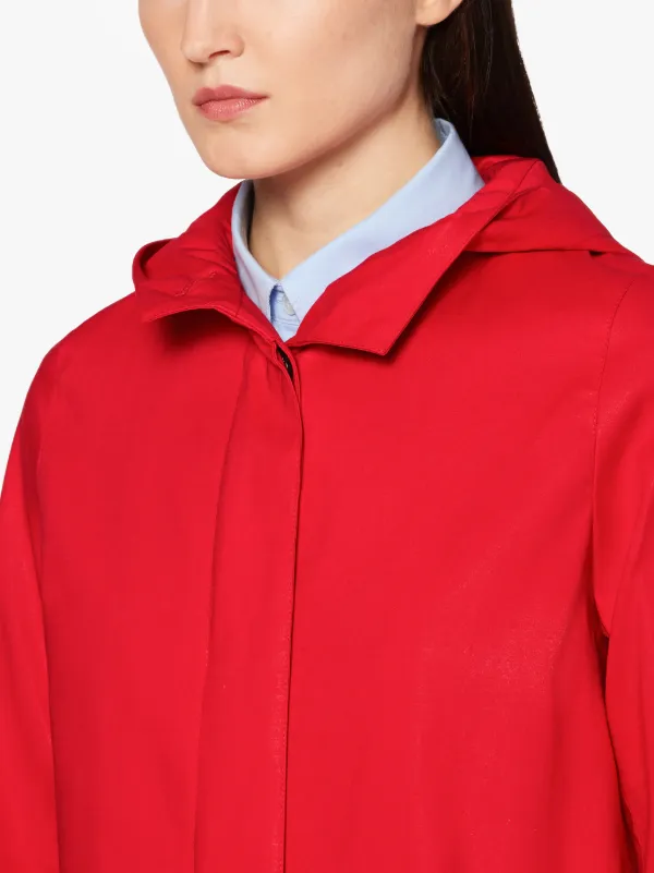 CHRYSTON Red RAINTEC Cotton Hooded Coat | LM-1019FD