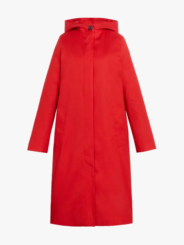 CHRYSTON Red RAINTEC Cotton Hooded Coat | LM-1019FD