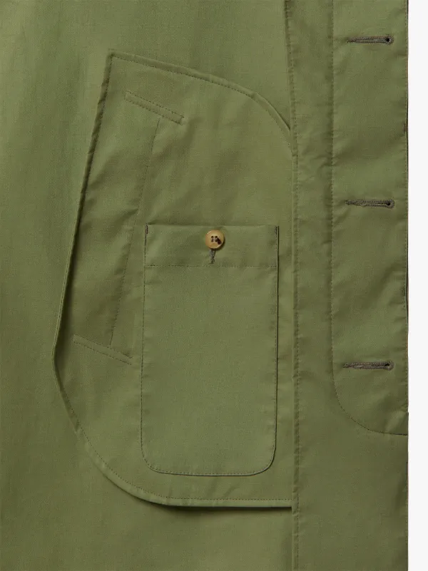 CHRYSTON SHORT Green RAINTEC Cotton Hooded Coat | GMC-112