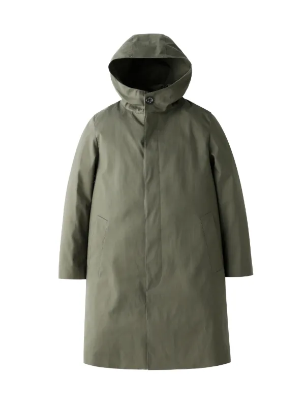 CHRYSTON SINGLE BREASTED HOODED COAT WITH LINER GRAPE LEAF | GM 