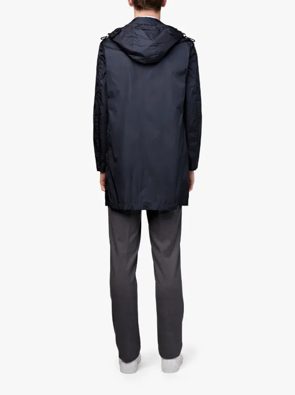 concealed fastening hooded raincoat