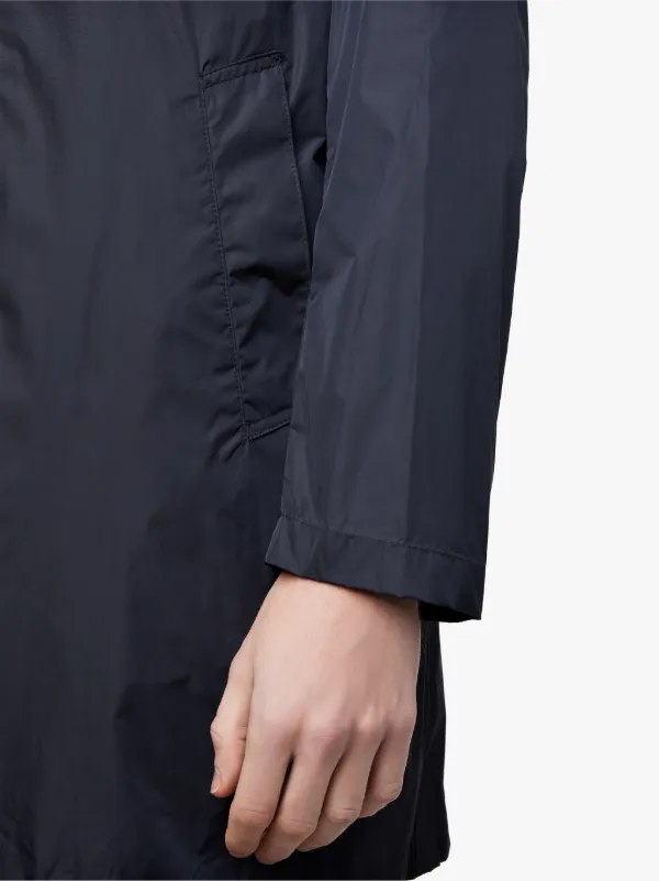 concealed fastening hooded raincoat