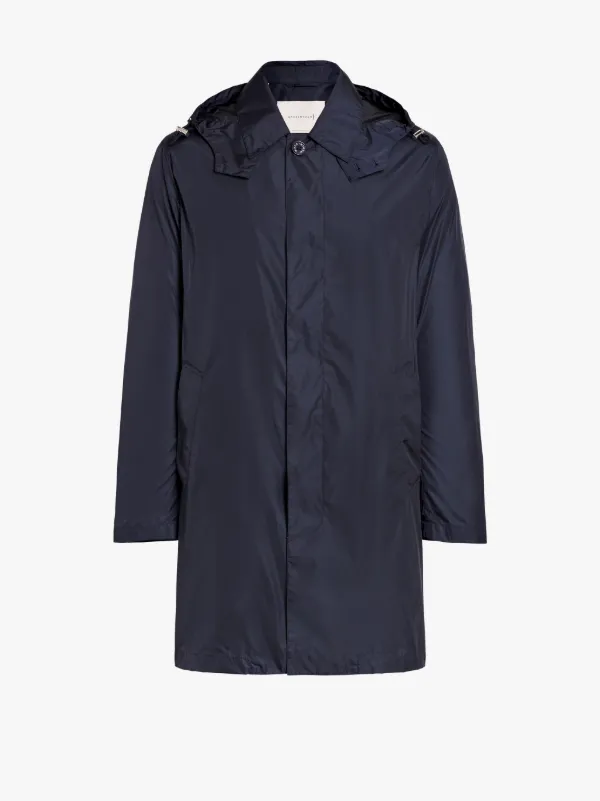 concealed fastening hooded raincoat