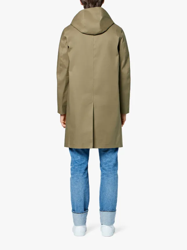 concealed fastening hooded raincoat
