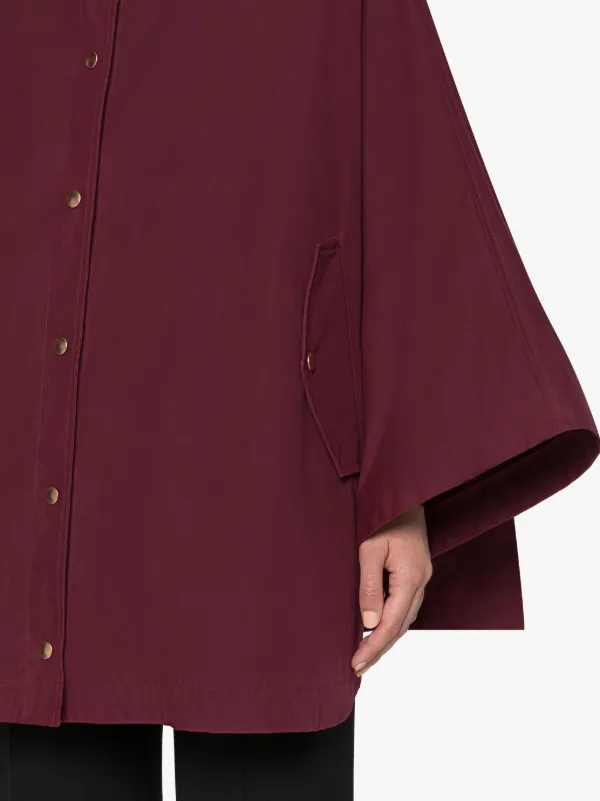 CORA Burgundy Waxed Cotton Field Coat