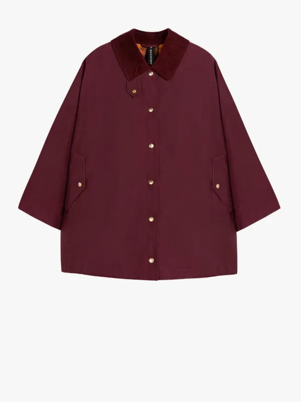 Burgundy wax cheap jacket