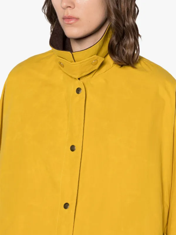 CORA Yellow Waxed Cotton Field Coat | Mackintosh