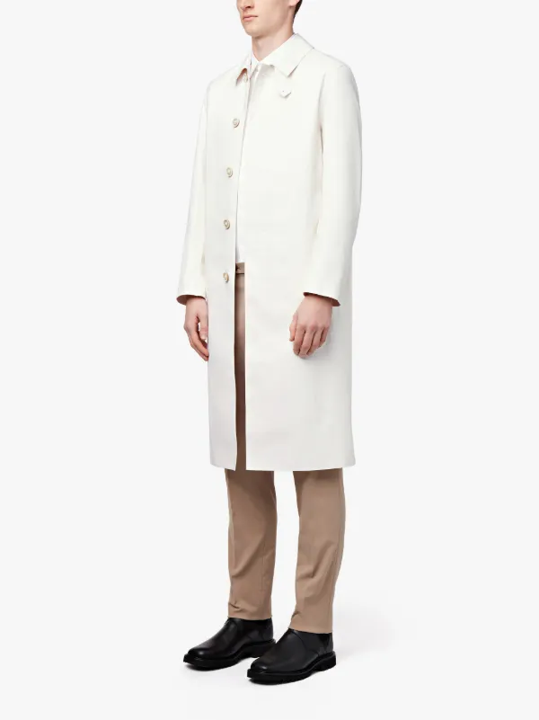 cotton single-breasted coat