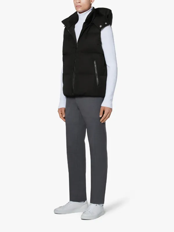 CULKEIN Black Wool & Mohair Down Vest | GDH-1002