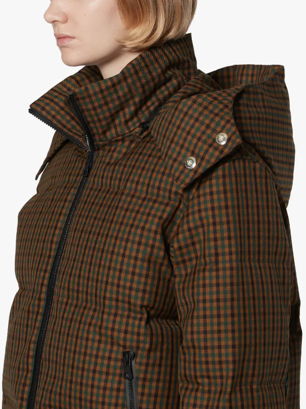 CULRAIN Brown Check Wool & Mohair Down Jacket | LDH-1001