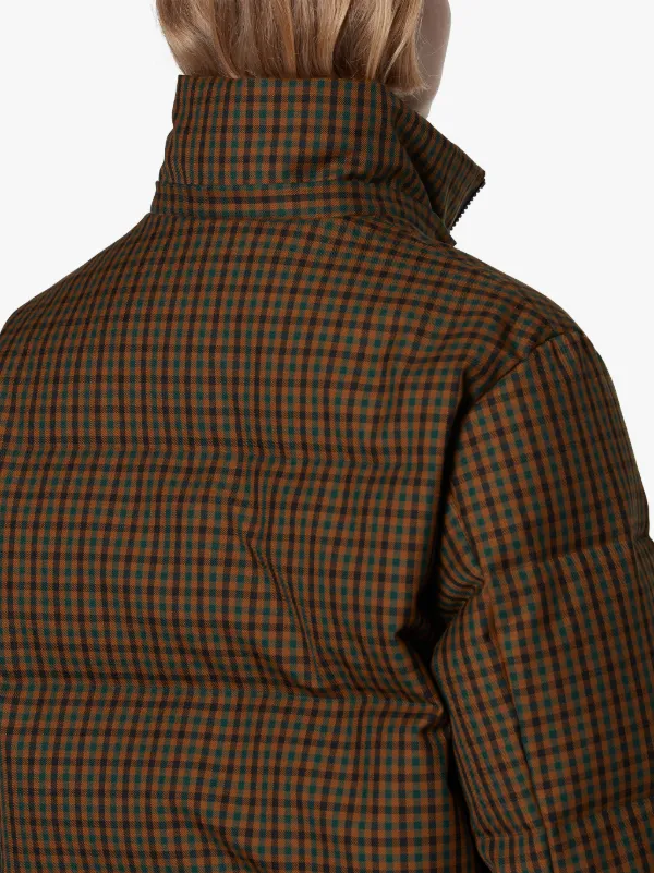 CULRAIN Brown Check Wool & Mohair Down Jacket | LDH-1001