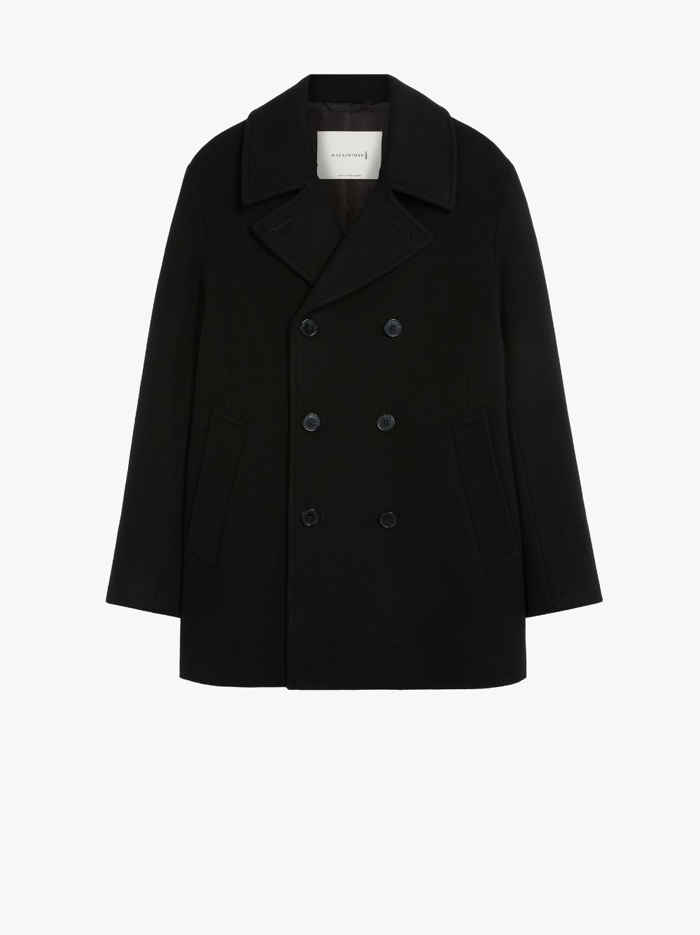 DALTON Black Wool & Cashmere Pea Coat | GM-1075F | Mackintosh