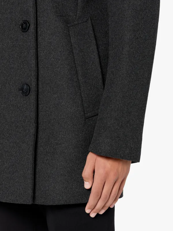 DALTON Charcoal Wool & Cashmere Pea Coat | GM-1075F