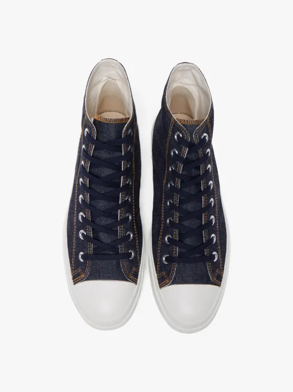 Dark Indigo Denim Hi-Top Sneakers