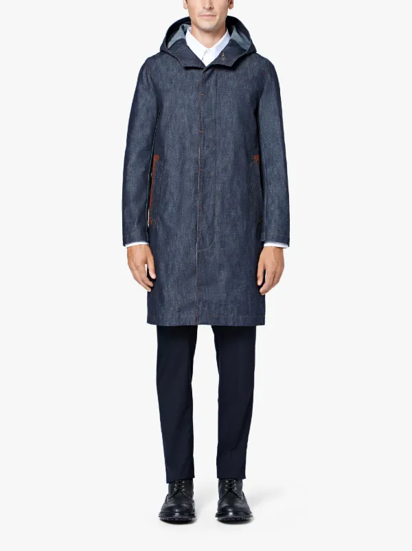 Dark Indigo Denim Hooded Coat DMC007D Mackintosh