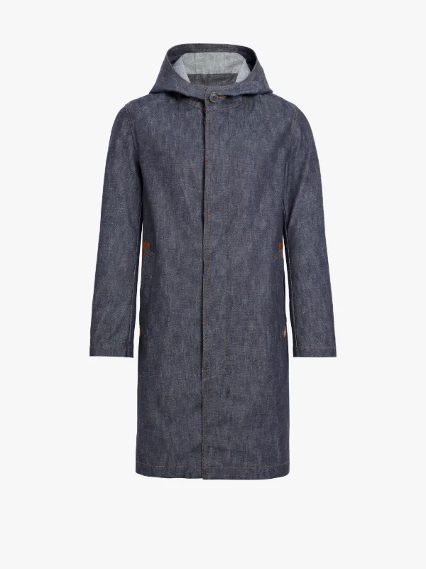 Dark Indigo Denim Hooded Coat DMC007D Mackintosh