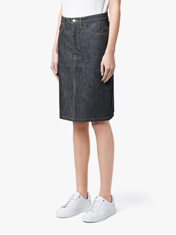 Dark Indigo Denim Skirt