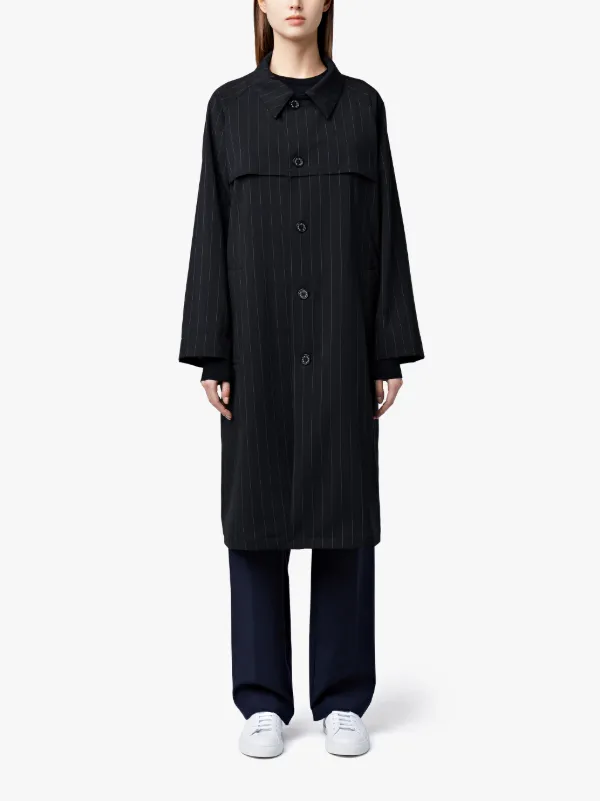 Dark Navy Virgin Wool Coat