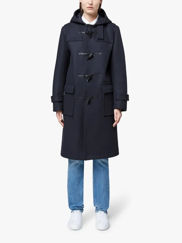 Dark Navy Wool Long Duffle Coat Mackintosh