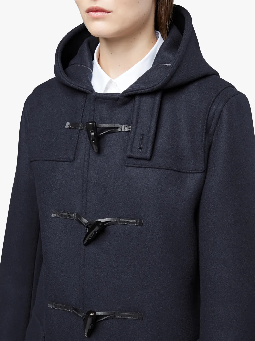 MACKINTOSH ブラック ダッフルコート 34 英国製 100% WOOL