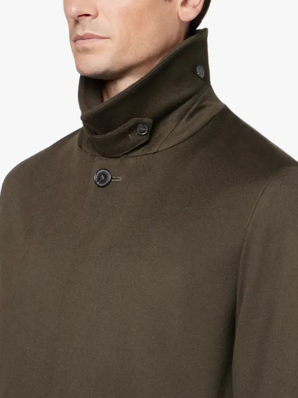 Dark Olive Storm System Wool Short Coat GM-002F