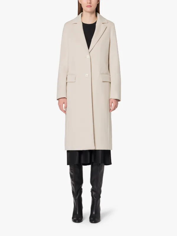 DORNIE Ivory Storm System Wool Chesterfield Coat | LM-1006F