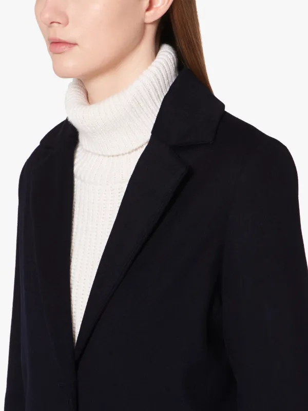 DORNIE Navy Storm System Cashmere Chesterfield Coat | LM-1006F