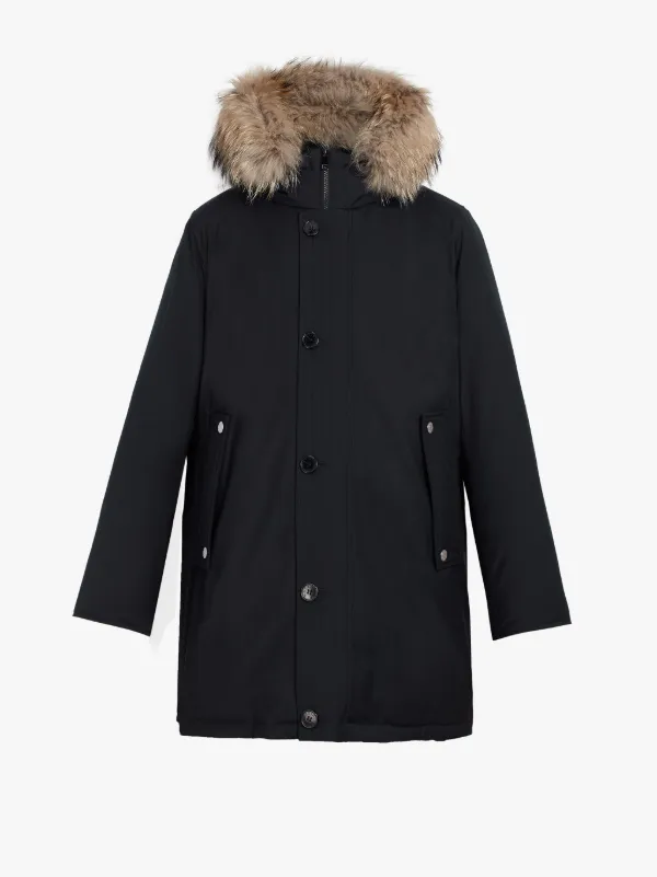 DORNOCH Black Wool Down Parka | GD-1001