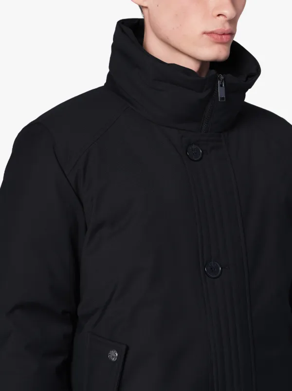 DORNOCH Black Wool Down Parka | GD-1001