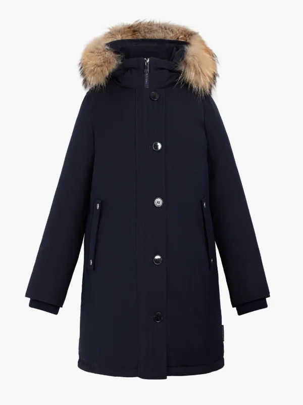 Dornoch navy wool down parka