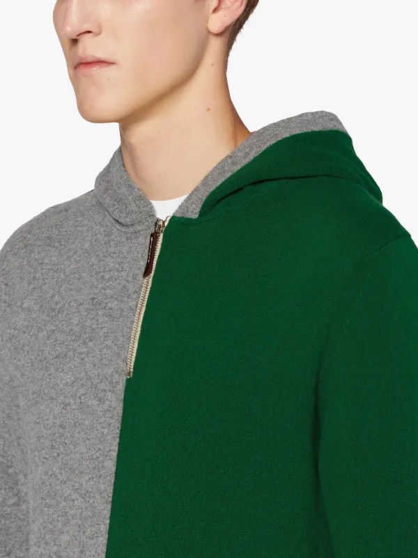 DOUBLE AGENT Green Wool Hooded Sweater | GKM-201