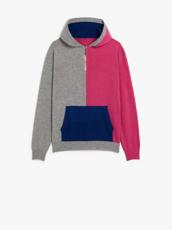 DOUBLE AGENT Pink Wool Hooded Sweater | GKM-201