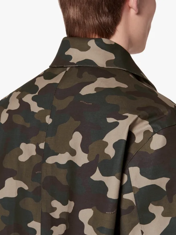 DUNBEATH Camouflage Bonded Cotton Oversized Hooded Coat | GR-1015