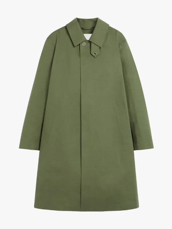 DUNCAN Green Raw Edge Bonded Cotton Oversized Coat | LR-1018